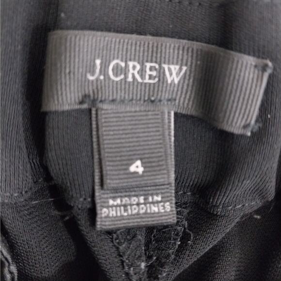 J. CREW! RICH BLACK DRAPEY, HIGH WAISTED STRAIGHT LEG DRESS PANTS, SLACKS! SZ 4 - Picture 8 of 11